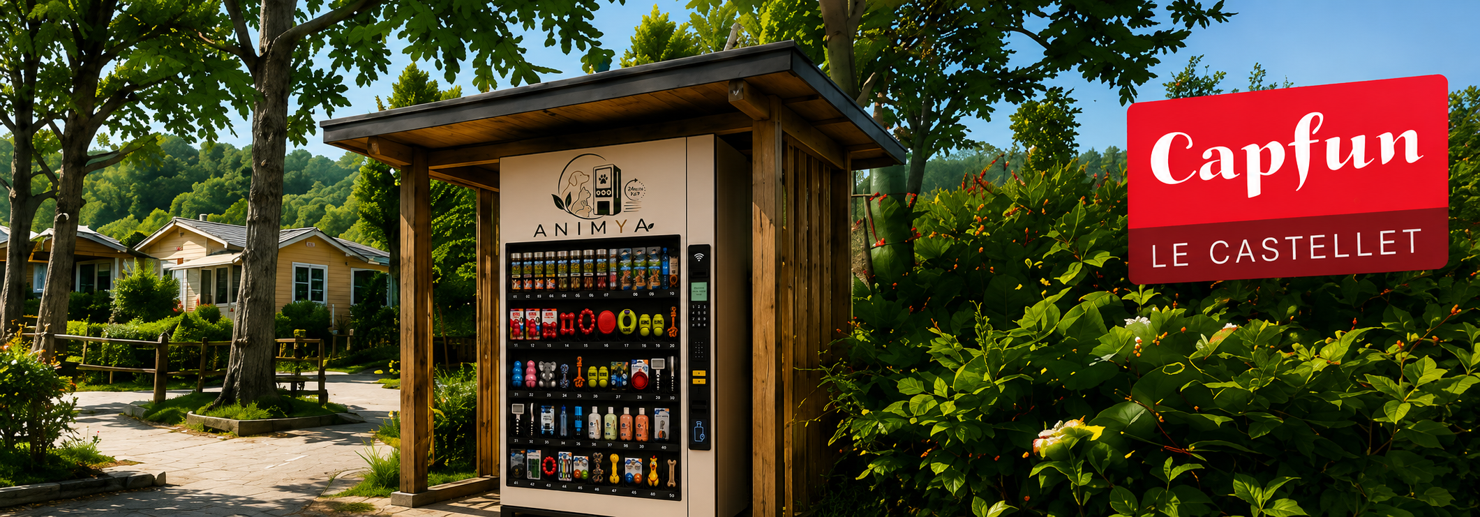 Distributeur Animya au camping Capfun Le Castellet